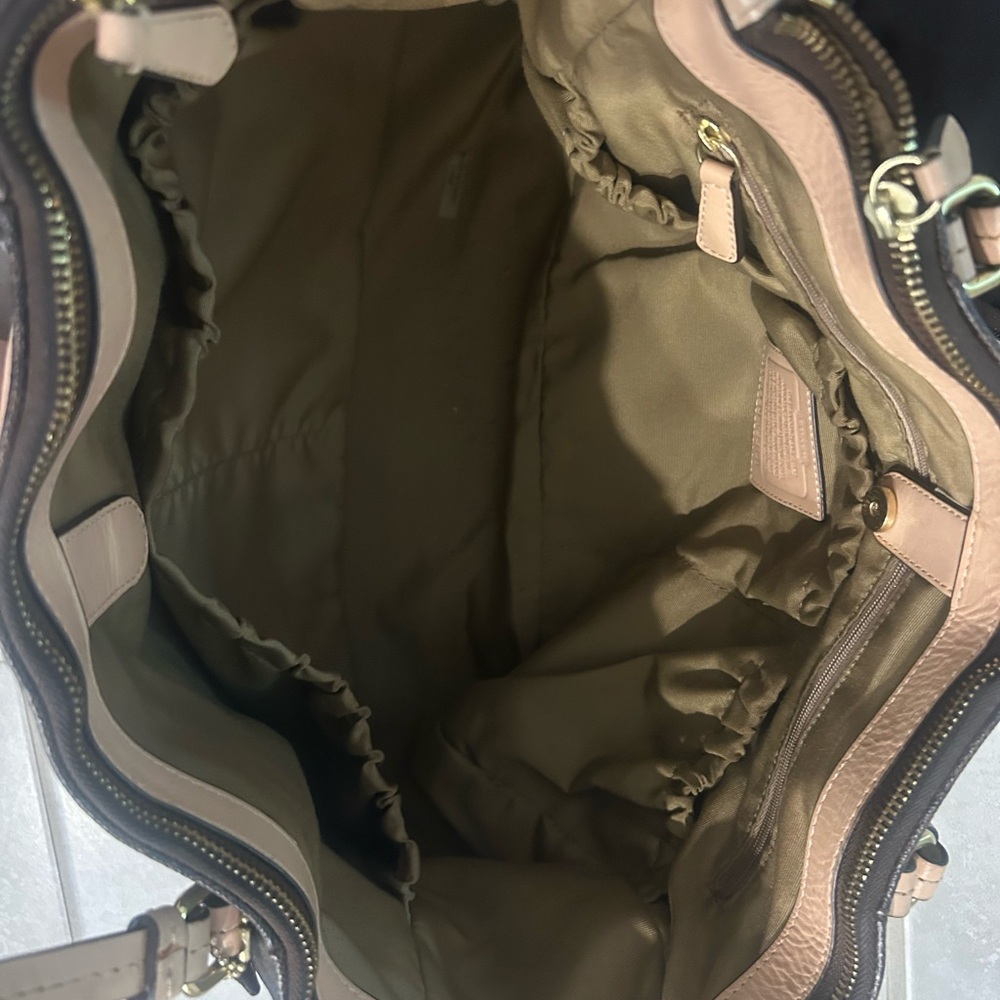 Coach Brown and Tan Shoulder Bag - Picture 2 of 3